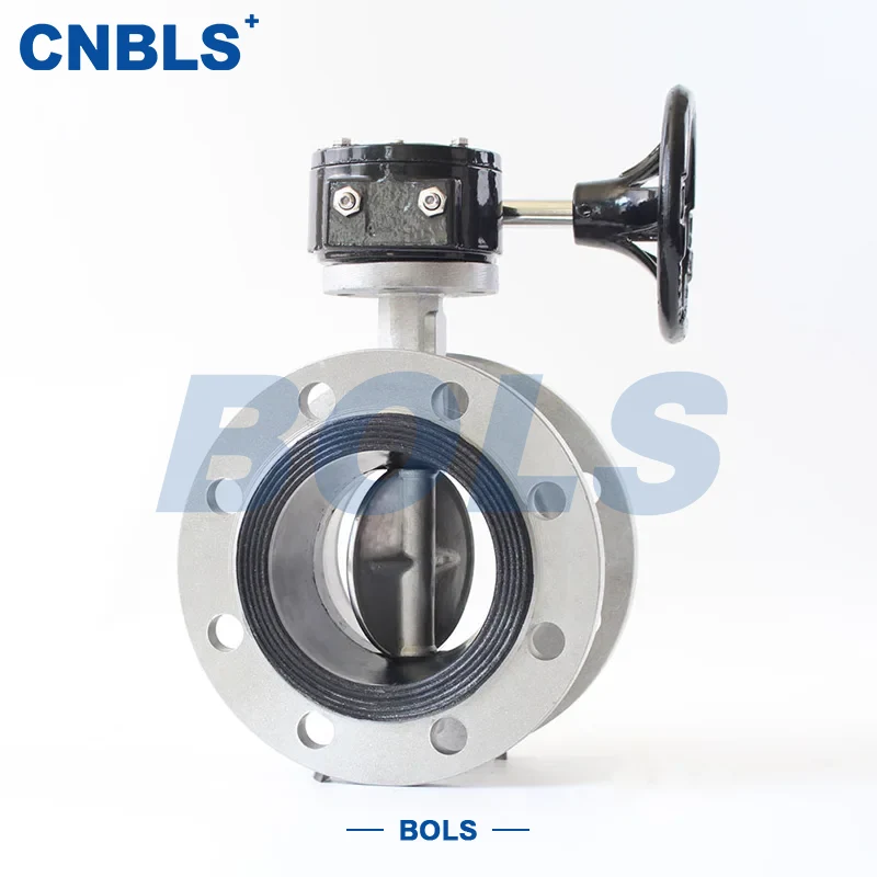 Roestvrijstalen wormwielaangedreven wafer-type metalen hard afgedichte vlinderkleppen